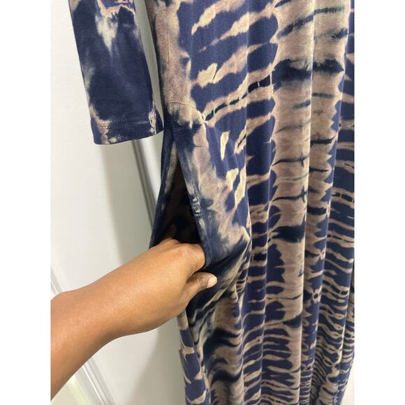 Raquel Allegra Drama Maxi Dress- Navy Storm Sz 0 US Small - Picture 11 of 16